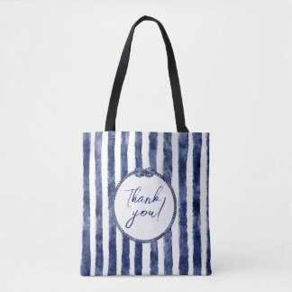 Coastal Nautical Wedding Favor Tote Bag