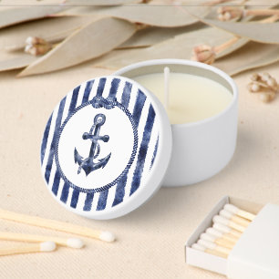 Coastal Nautical Wedding Mini Candle Favors