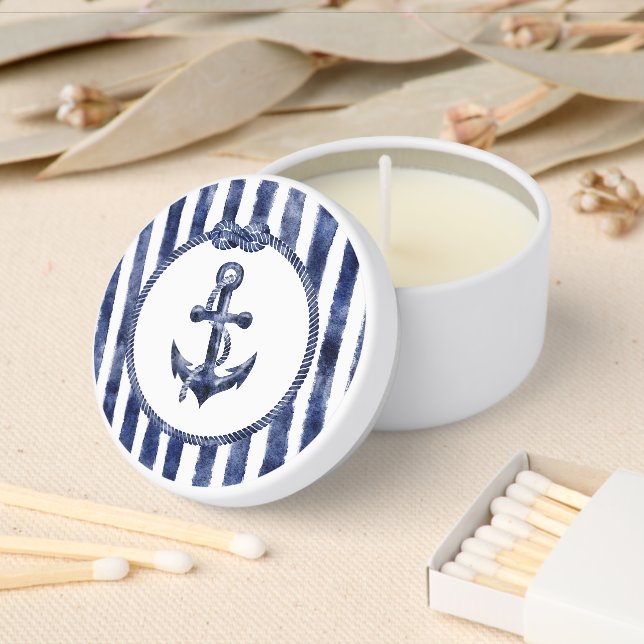 Coastal Nautical Wedding Mini Candle Favors (Insitu)