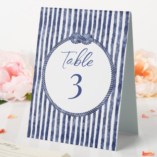 Coastal Nautical Wedding  Table Tent (In SItu (Wedding))