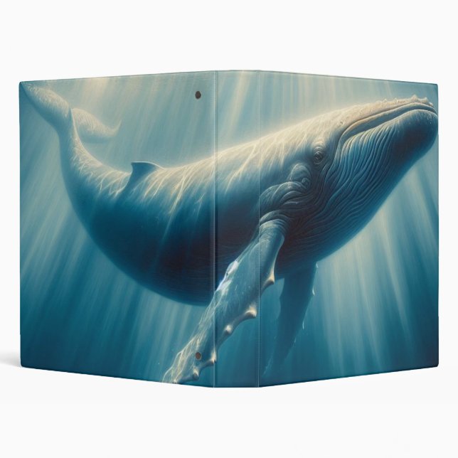 coastal/nautical whale 3 ring binder (Background)