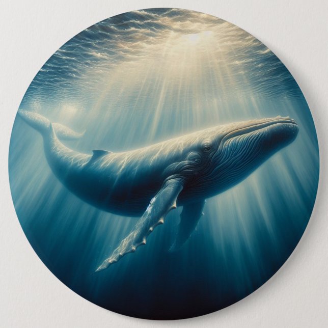 coastal/nautical whale button (Front)