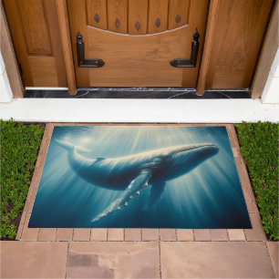coastal/nautical whale doormat