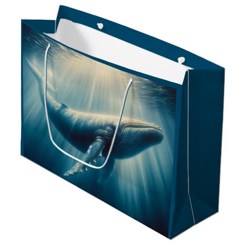 coastalnautical whale  large gift bag