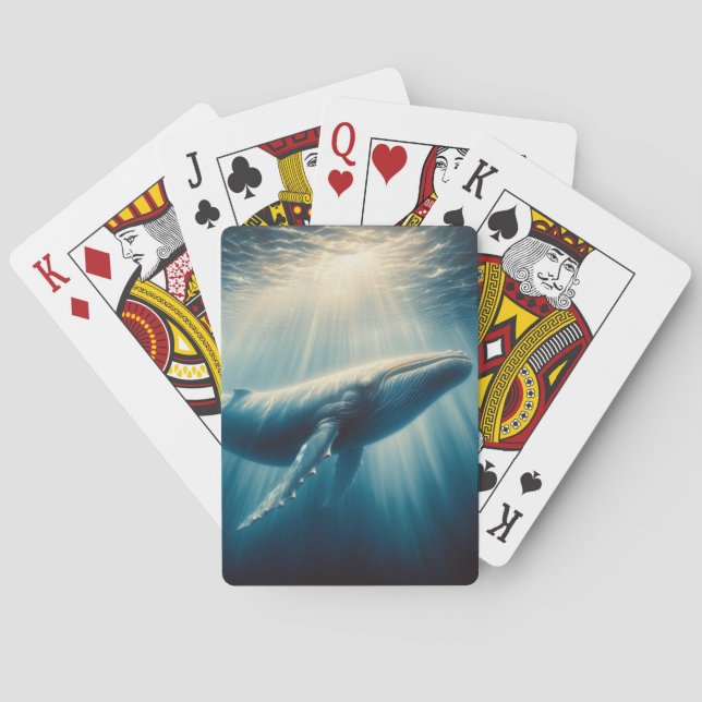 coastal/nautical whale poker cards (Back)