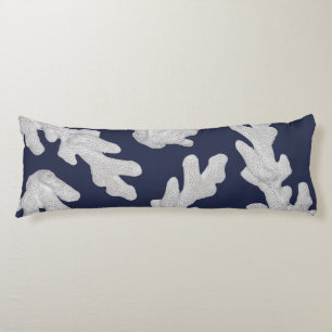Coastal Nautical White Coral Body Pillow
