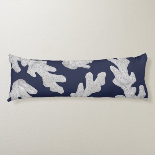 Coastal Nautical White Coral Body Pillow