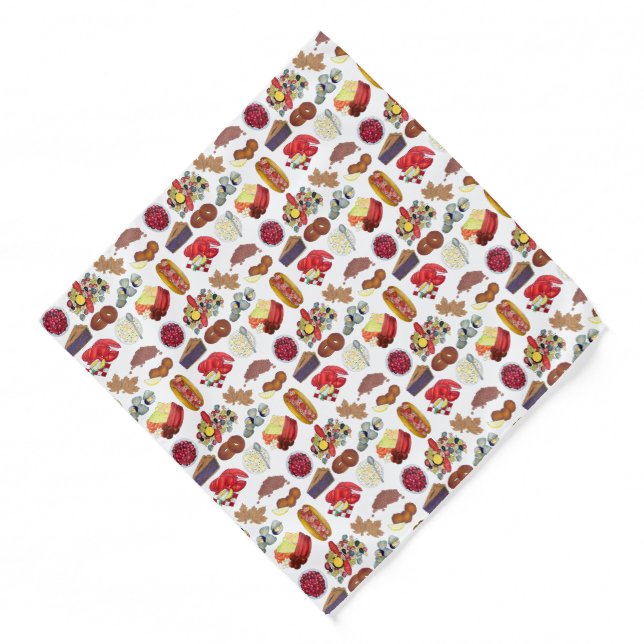 Coastal New England Foods Northeast America USA Bandana (Front)