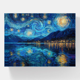 Coastal Night Sky Van Gogh Inspired Paperweight