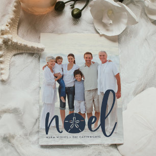 Coastal Noel Holiday Photo Card