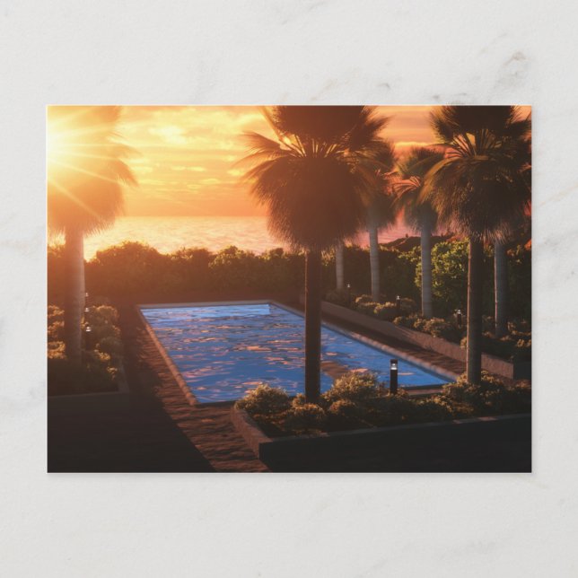 Coastal Oasis: Evening Postcard (Front)