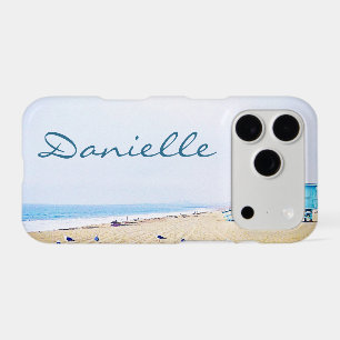 Coastal Ocean Beach Seagulls Photo Add Your Name iPhone 17 Pro Case