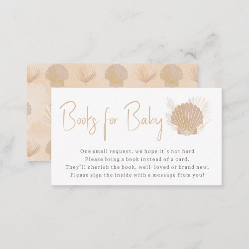 Coastal Ocean Boho Books for baby card