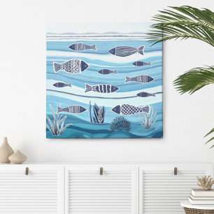 Coastal Ocean Fish Canvas Print