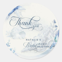 Coastal Ocean Seashell Bridal Shower Thank you
