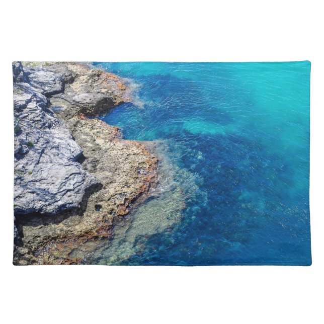 Coastal Ocean View Cloth Placemat  (Front)
