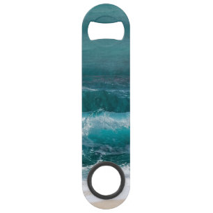 Coastal Ocean Wave Nautical Photo Bottle Opener