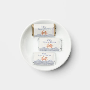 Coastal Orange Crab Beach House Welcome Basket Hershey's Miniatures