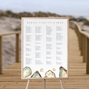 Coastal Oyster Alphabetical Wedding Seating Chart