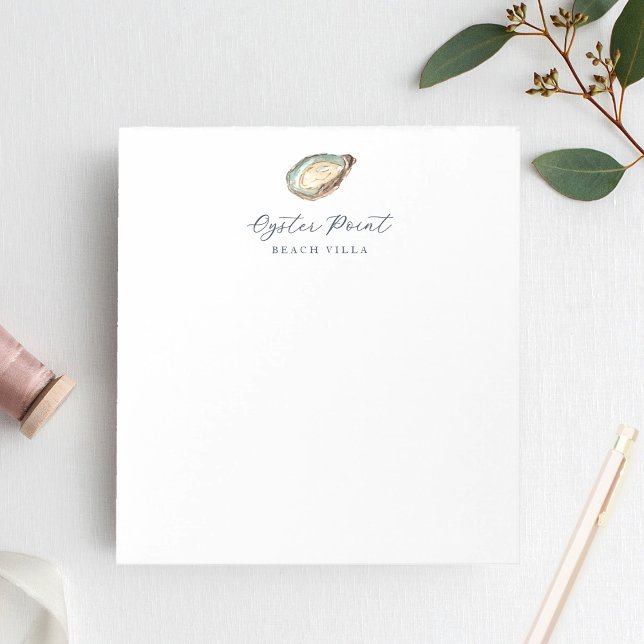 Coastal Oyster Personalized Vacation Rental Notepad (Creator Uploaded)