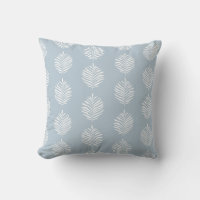 Coastal Palm Leaf Pattern Baby Blue