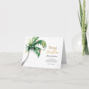 Coastal Palm Tree Christmas Moving Announcement