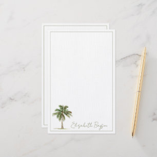 Coastal Palm Tree Personalized Stationery