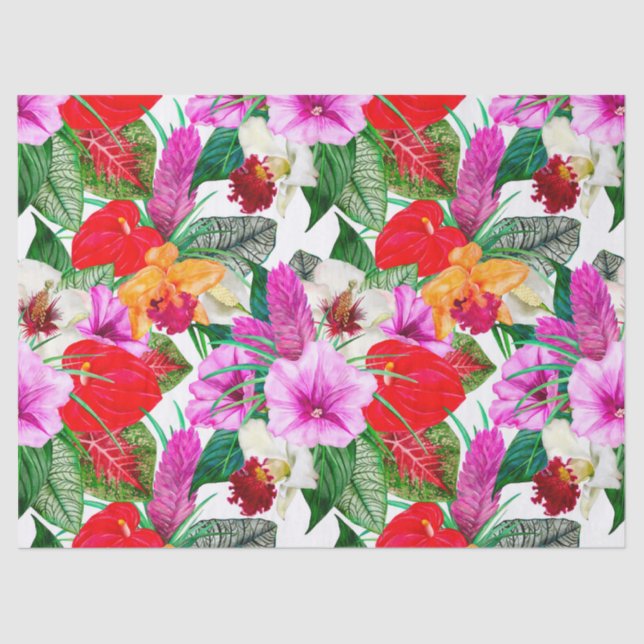 Coastal Paradise Blooms Tissue Paper (Front)