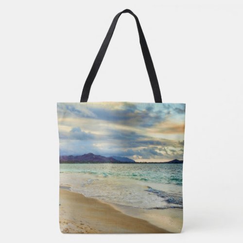 Coastal Paradise Sunset Glow Photo Tote Bag