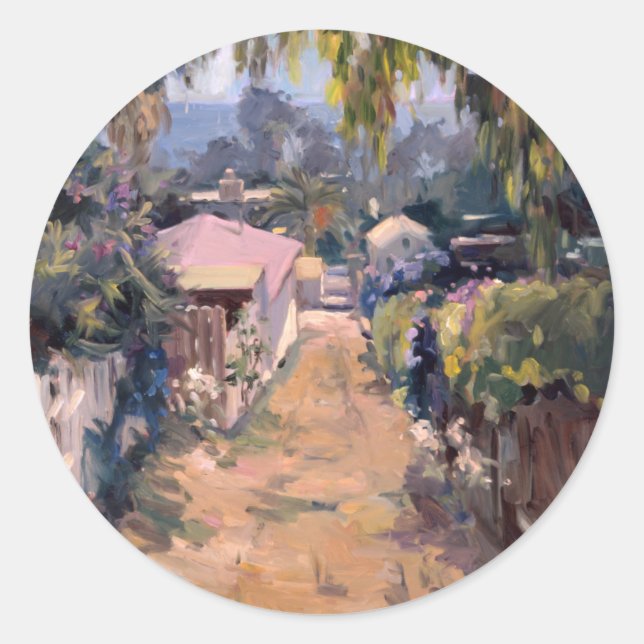 Coastal Pathway Classic Round Sticker (Front)