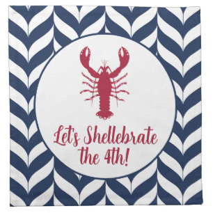 Coastal Patriotic 4th of July Shellebrate Cloth Napkin