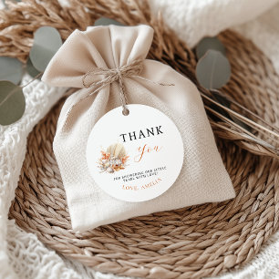 Coastal Pearl Seashell Thank You Favor Tag