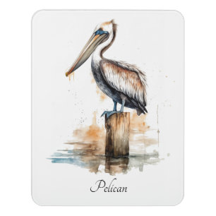 Coastal Pelican Entry Decor Door Sign