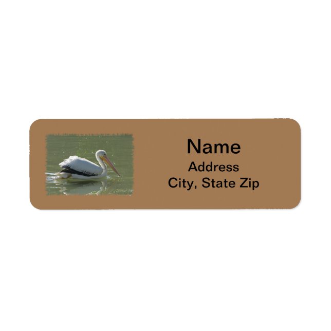 Coastal Pelican Photo West Coast Bird Lover Label (Front)
