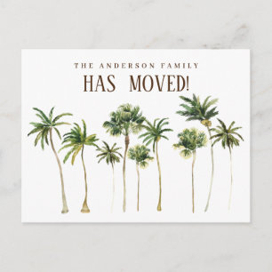 Coastal Pine Trees Moving Announcement Postcard