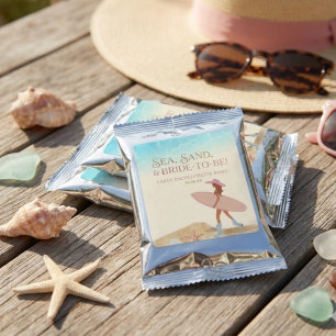 Coastal Pink Hat Cowgirl Sea Sand Bachelorette Coffee Drink Mix