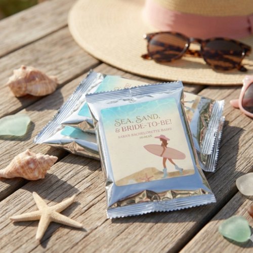 Coastal Pink Hat Cowgirl Sea Sand Bachelorette Coffee Drink Mix