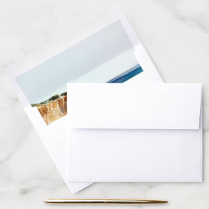Coastal Portugal Wedding Envelope Liner