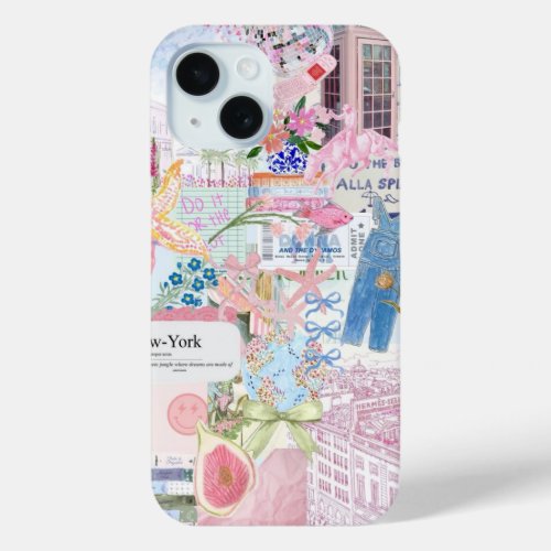 Coastal Preppy Collage Summer Collage Phone case