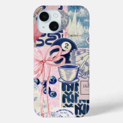 Coastal Preppy Collage Summer Collage Phone case