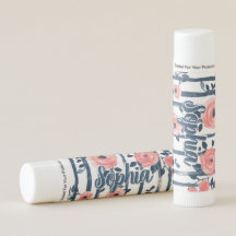 Coastal Preppy Floral Nautical Navy Stripe Custom