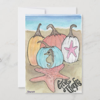 Coastal Pumpkins Holiday Card