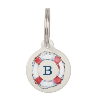 Coastal Quote | Love is the best lifesaver Pet Name Tag
