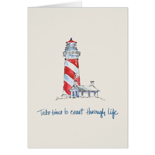 Coastal Quote | Take Time To Coast Through Life Cards (Front)