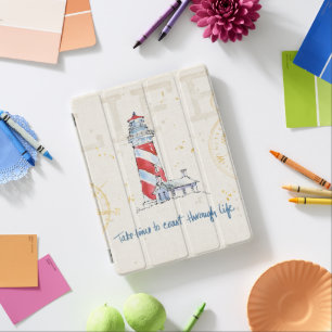Coastal Quote   Take Time To Coast Through Life iPad Smart Cover