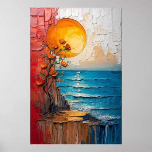 Coastal Radiance Sunset Harmony Poster