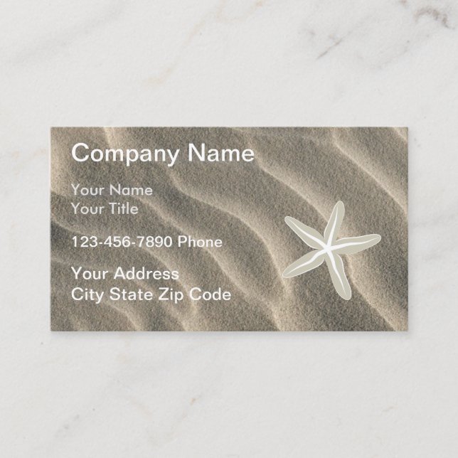 Coastal Real Estate Theme Business Card (Front)
