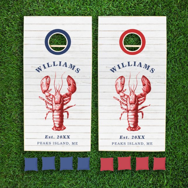 Coastal Red Lobster Cornhole Set (Creator Uploaded)