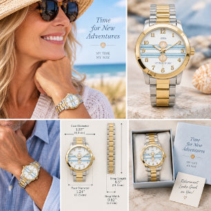 Coastal Retirement My Time My Way Gift Keepsake Watch
