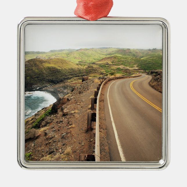 Coastal Road Metal Ornament (Front)